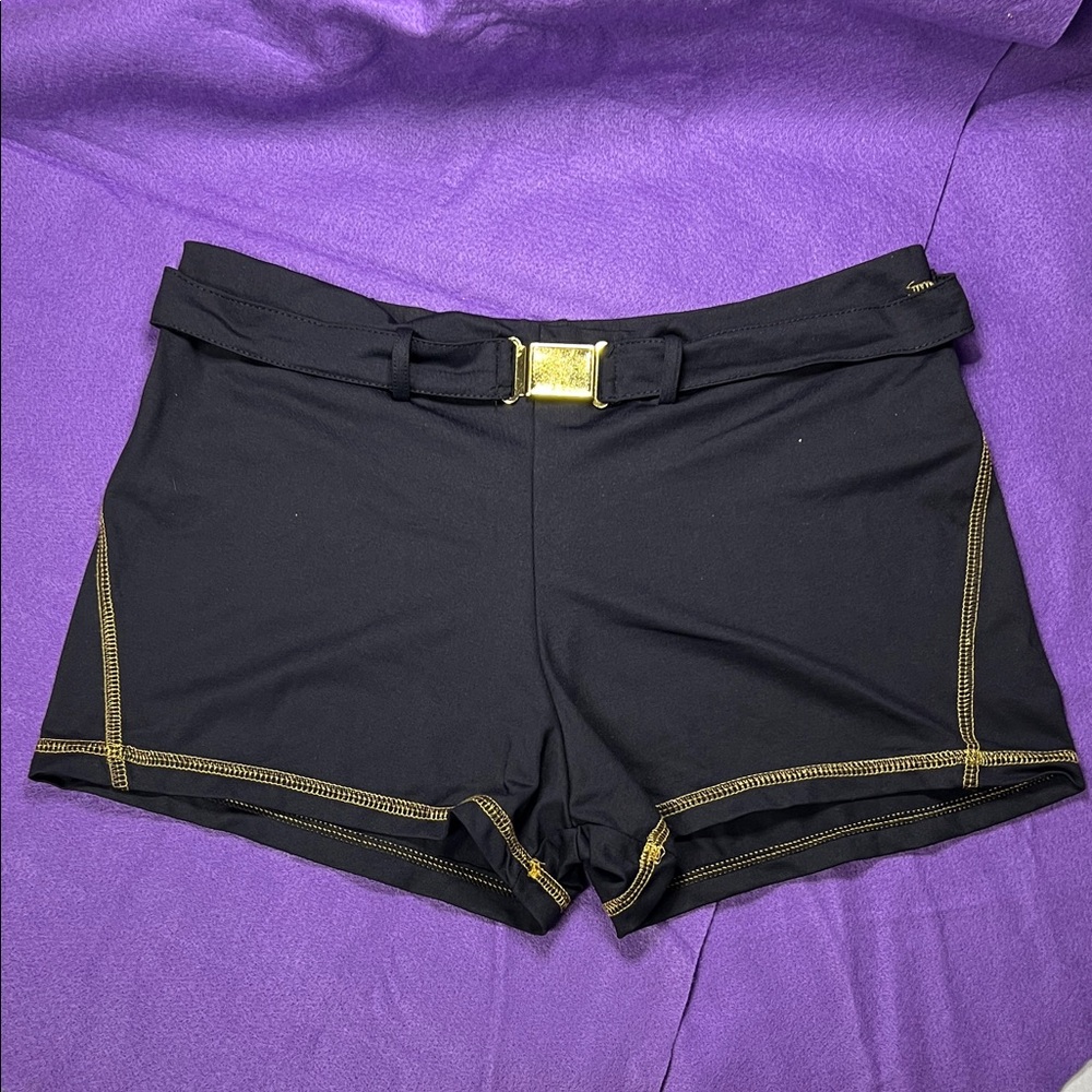 Low Rise Belted Booty Shorts XL Frontline Dancewear NWOT